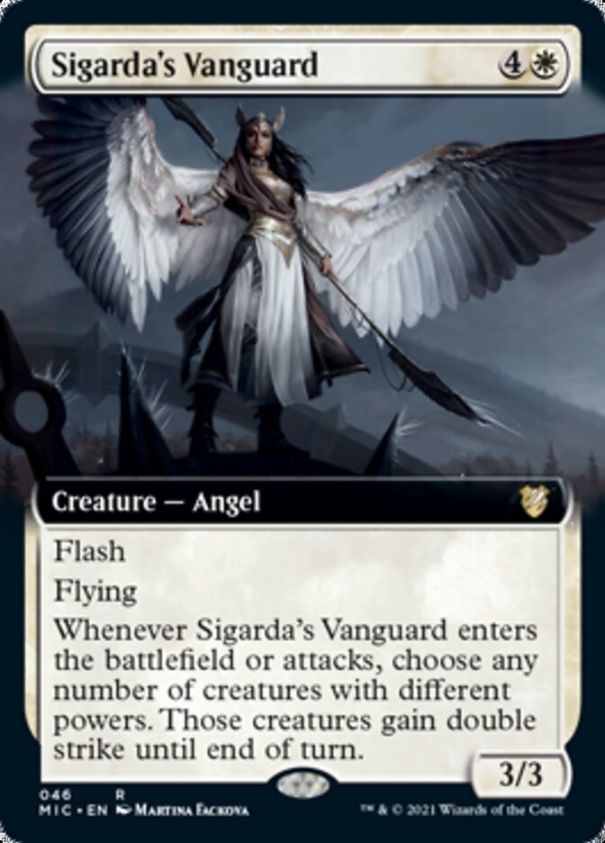 Sigarda's Vanguard (Extended) [Innistrad: Midnight Hunt Commander] | Cards and Coasters CA