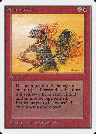 Disintegrate [Unlimited Edition] | Cards and Coasters CA