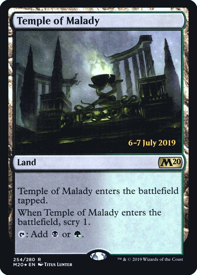 Temple of Malady  [Core Set 2020 Prerelease Promos] | Cards and Coasters CA