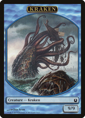 Kraken Token [Born of the Gods Tokens] | Cards and Coasters CA