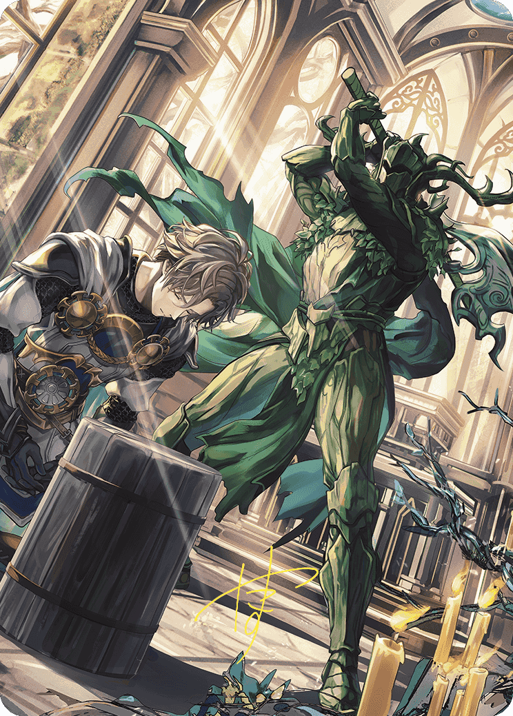 Karmic Justice Anime Art Card (Gold-Stamped Signature) [Wilds of Eldraine Art Series] | Cards and Coasters CA
