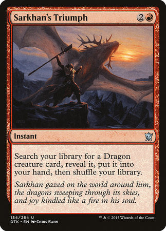 Sarkhan's Triumph [Dragons of Tarkir] | Cards and Coasters CA