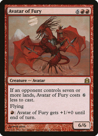 Avatar of Fury [Commander 2011] | Cards and Coasters CA