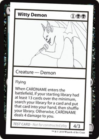 Witty Demon (2021 Edition) [Mystery Booster Playtest Cards] | Cards and Coasters CA