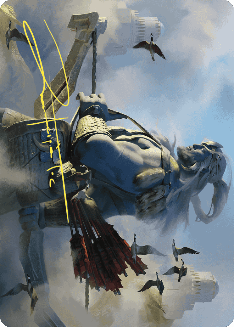 Skybeast Tracker Art Card (Gold-Stamped Signature) [Wilds of Eldraine Art Series] | Cards and Coasters CA