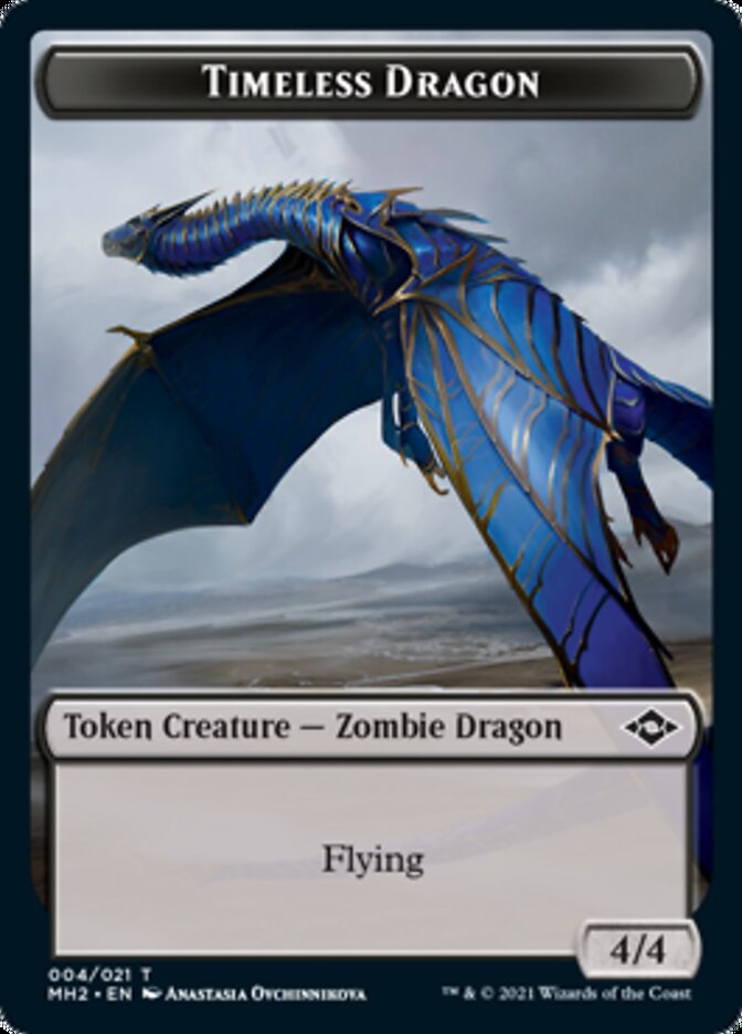 Timeless Dragon Token [Modern Horizons 2 Tokens] | Cards and Coasters CA