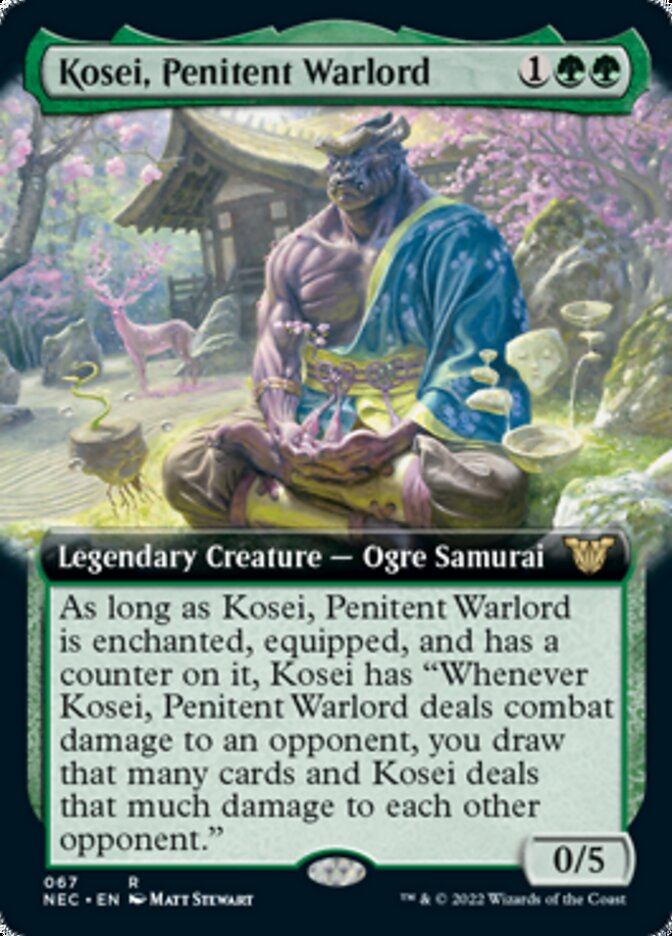 Kosei, Penitent Warlord (Extended) [Kamigawa: Neon Dynasty Commander] | Cards and Coasters CA