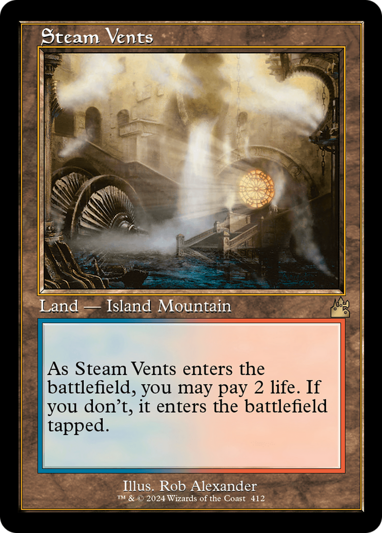Steam Vents (Retro) [Ravnica Remastered] | Cards and Coasters CA