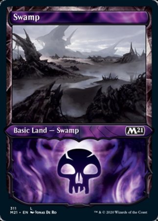 Swamp (Showcase) [Core Set 2021] | Cards and Coasters CA