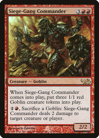 Siege-Gang Commander [Duel Decks: Elves vs. Goblins] | Cards and Coasters CA