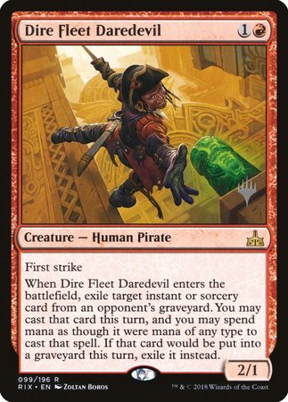Dire Fleet Daredevil [Rivals of Ixalan Promos] | Cards and Coasters CA