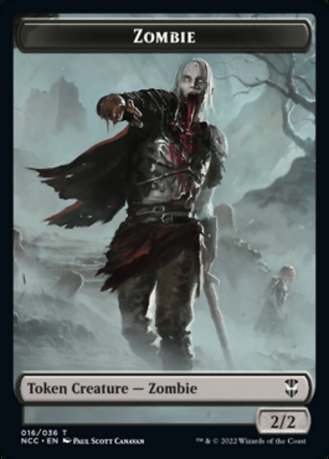 Zombie // Goat Double-sided Token [Streets of New Capenna Commander Tokens] | Cards and Coasters CA