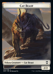 Soldier (09) // Cat Beast Double-sided Token [Streets of New Capenna Commander Tokens] | Cards and Coasters CA