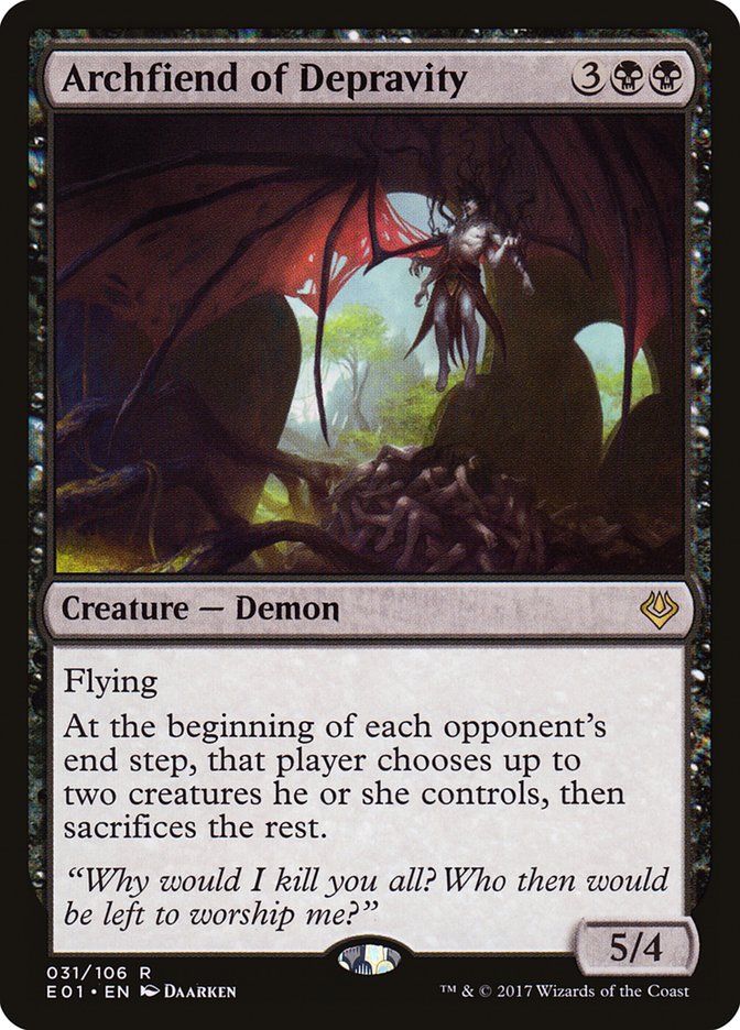 Archfiend of Depravity [Archenemy: Nicol Bolas] | Cards and Coasters CA