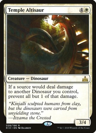 Temple Altisaur [Rivals of Ixalan] | Cards and Coasters CA