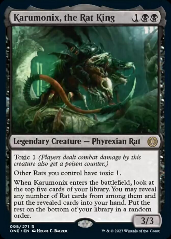 Karumonix, the Rat King [Phyrexia: All Will Be One] | Cards and Coasters CA