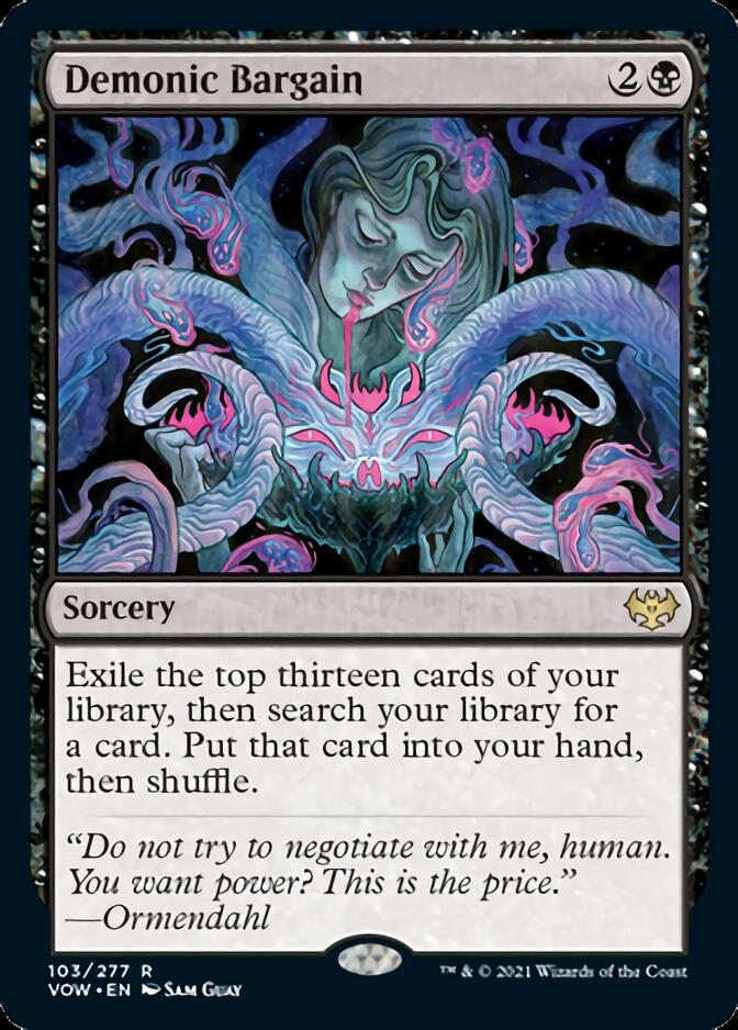 Demonic Bargain [Innistrad: Crimson Vow] | Cards and Coasters CA