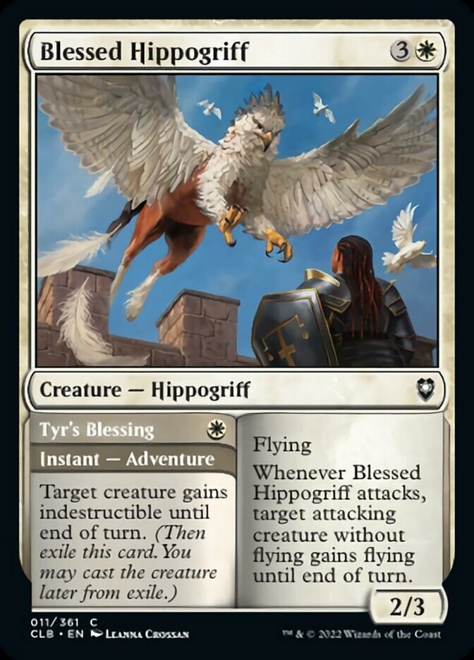 Blessed Hippogriff // Tyr's Blessing [Commander Legends: Battle for Baldur's Gate] | Cards and Coasters CA