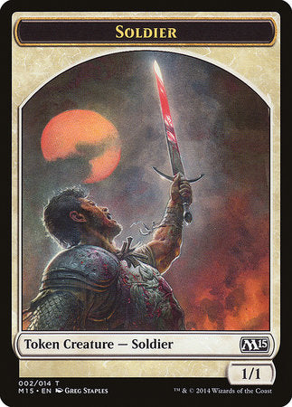 Soldier Token [Magic 2015 Tokens] | Cards and Coasters CA