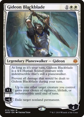 Gideon Blackblade [War of the Spark Promos] | Cards and Coasters CA