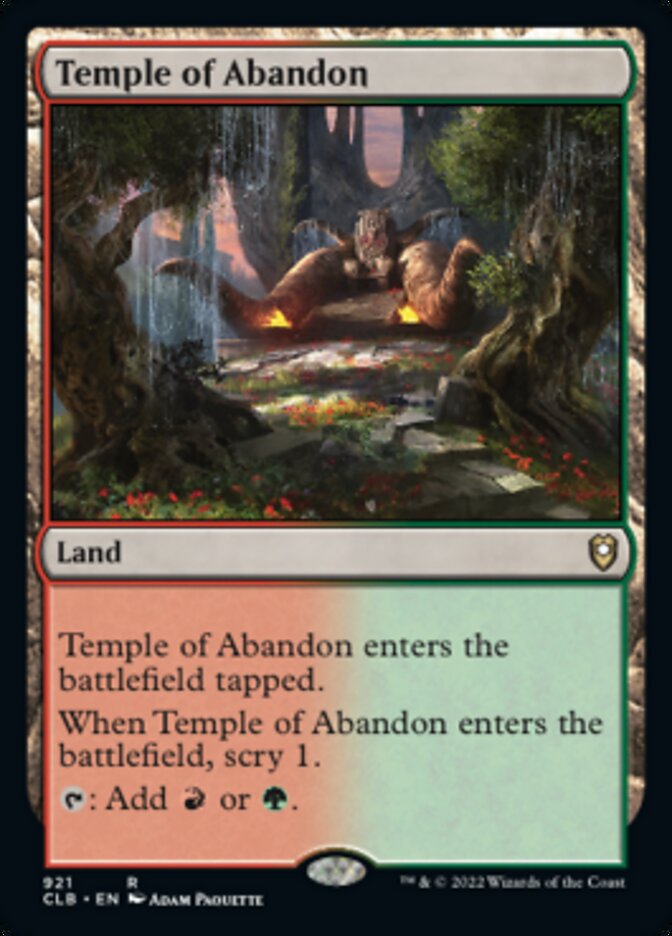 Temple of Abandon [Commander Legends: Battle for Baldur's Gate] | Cards and Coasters CA