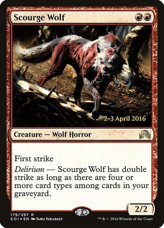 Scourge Wolf [Shadows over Innistrad Promos] | Cards and Coasters CA