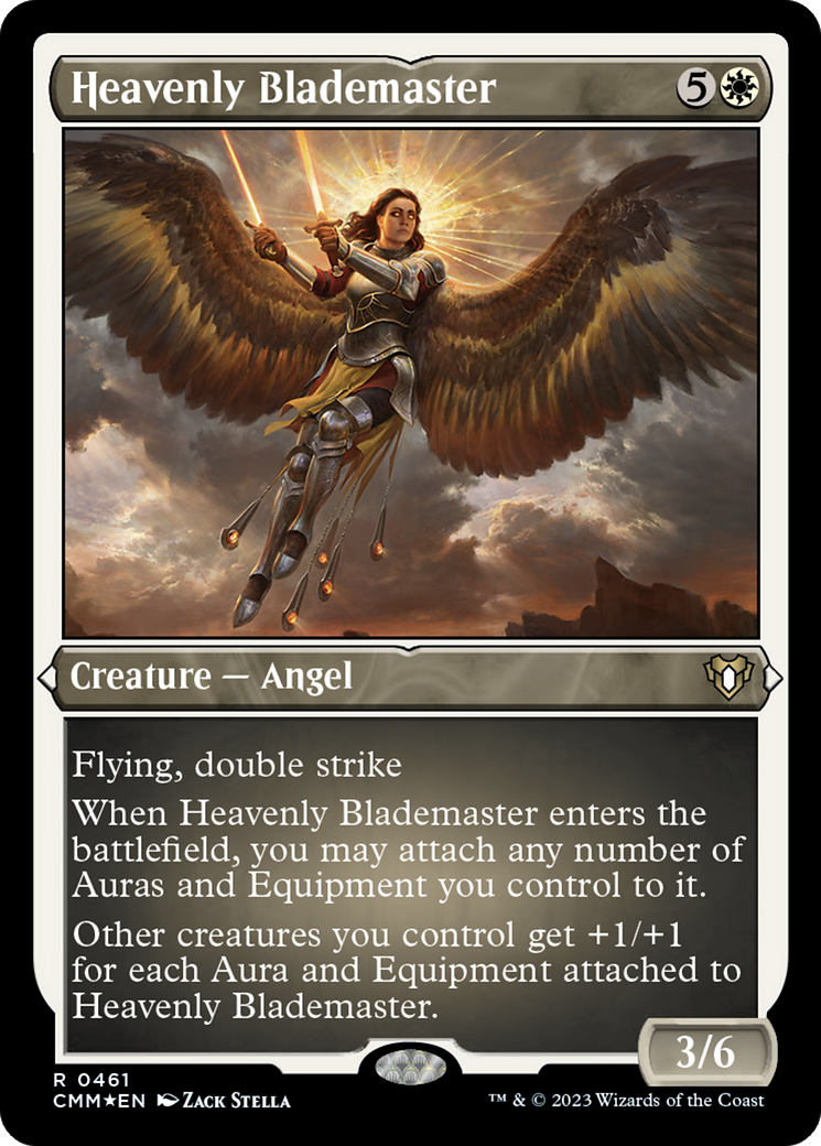Heavenly Blademaster (Foil Etched) [Commander Masters] | Cards and Coasters CA