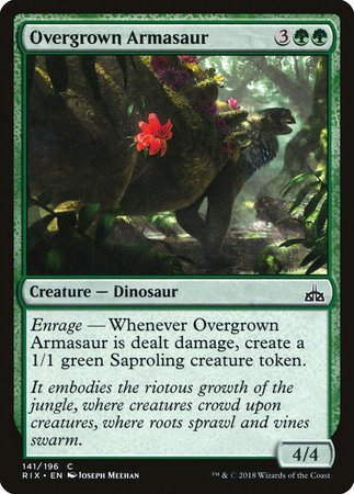 Overgrown Armasaur [Rivals of Ixalan] | Cards and Coasters CA