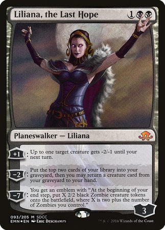 Liliana, the Last Hope SDCC 2016 EXCLUSIVE [San Diego Comic-Con 2016] | Cards and Coasters CA