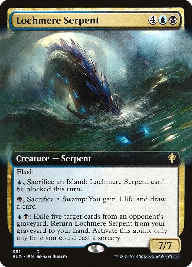 Lochmere Serpent (Extended Art) [Throne of Eldraine] | Cards and Coasters CA