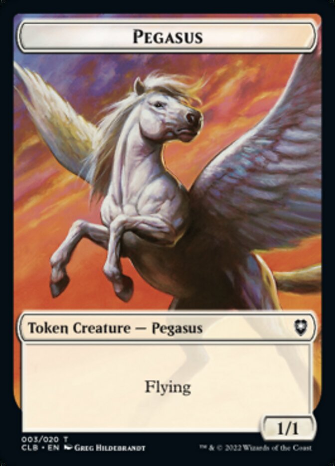 Treasure // Pegasus Double-sided Token [Commander Legends: Battle for Baldur's Gate Tokens] | Cards and Coasters CA
