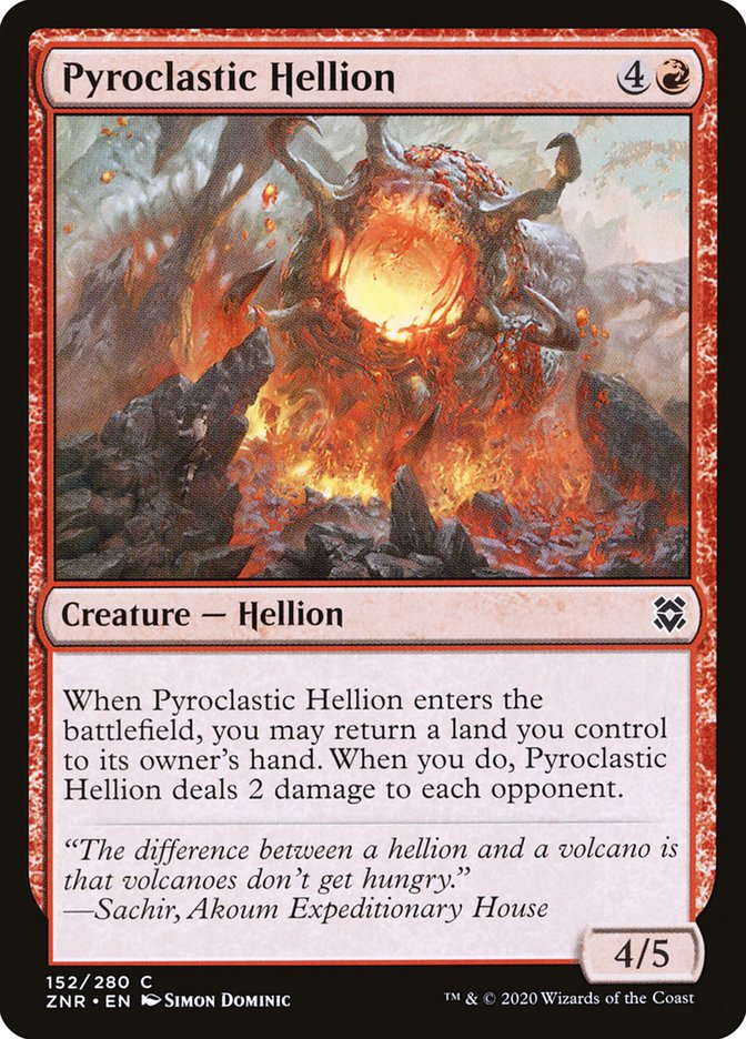 Pyroclastic Hellion [Zendikar Rising] | Cards and Coasters CA