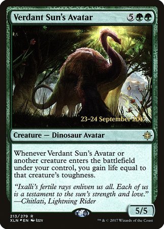 Verdant Sun's Avatar [Ixalan Promos] | Cards and Coasters CA