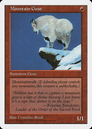 Mountain Goat [Fifth Edition] | Cards and Coasters CA