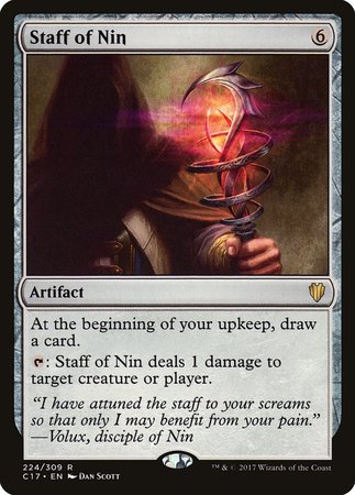 Staff of Nin [Commander 2017] | Cards and Coasters CA