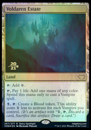 Voldaren Estate [Innistrad: Crimson Vow Prerelease Promos] | Cards and Coasters CA