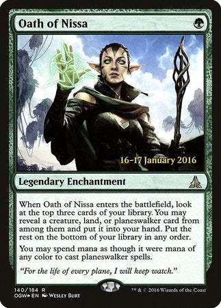 Oath of Nissa [Oath of the Gatewatch Promos] | Cards and Coasters CA