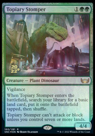 Topiary Stomper [Streets of New Capenna Prerelease Promos] | Cards and Coasters CA