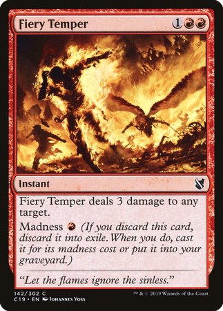 Fiery Temper [Commander 2019] | Cards and Coasters CA