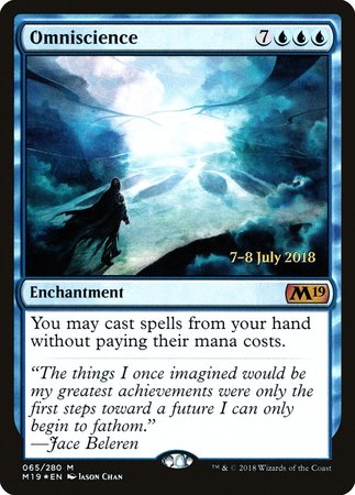 Omniscience [Core Set 2019 Promos] | Cards and Coasters CA