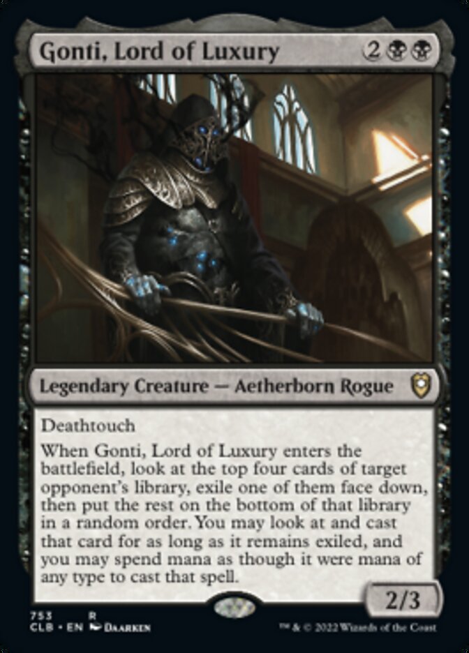 Gonti, Lord of Luxury [Commander Legends: Battle for Baldur's Gate] | Cards and Coasters CA