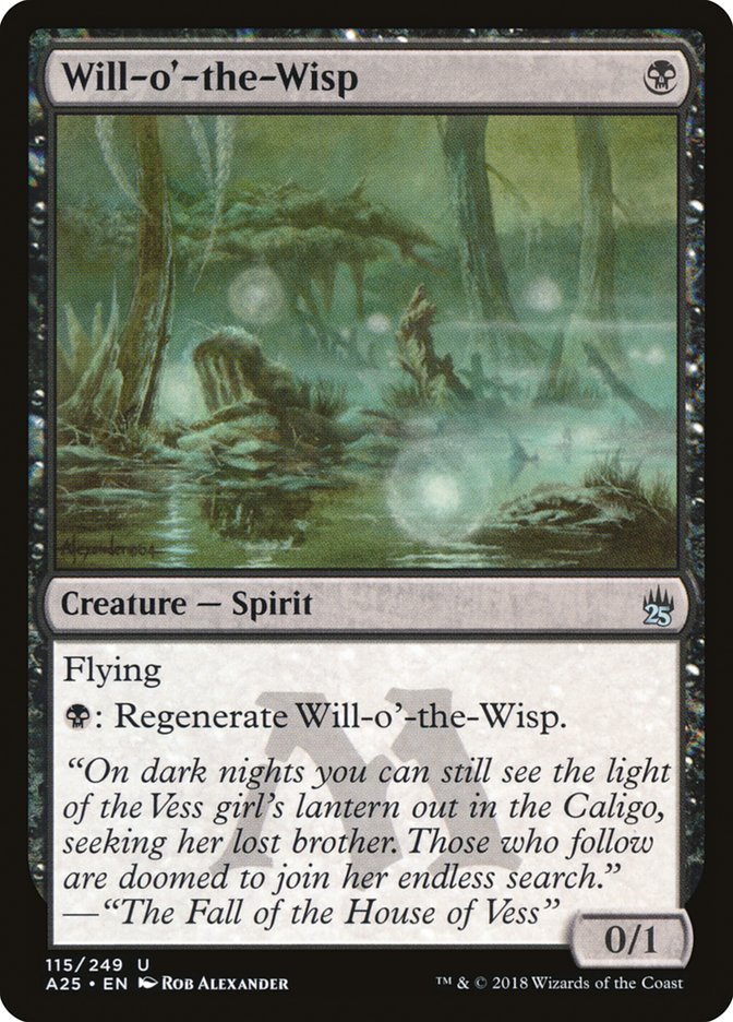 Will-o'-the-Wisp [Masters 25] | Cards and Coasters CA