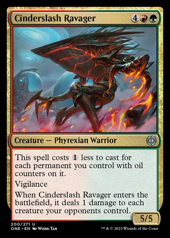 Cinderslash Ravager [Phyrexia: All Will Be One] | Cards and Coasters CA