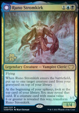 Runo Stromkirk // Krothuss, Lord of the Deep [Innistrad: Crimson Vow Prerelease Promos] | Cards and Coasters CA