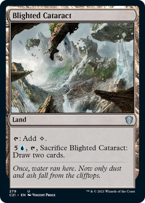 Blighted Cataract [Commander 2021] | Cards and Coasters CA