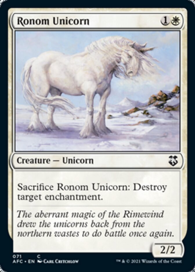 Ronom Unicorn [Dungeons & Dragons: Adventures in the Forgotten Realms Commander] | Cards and Coasters CA