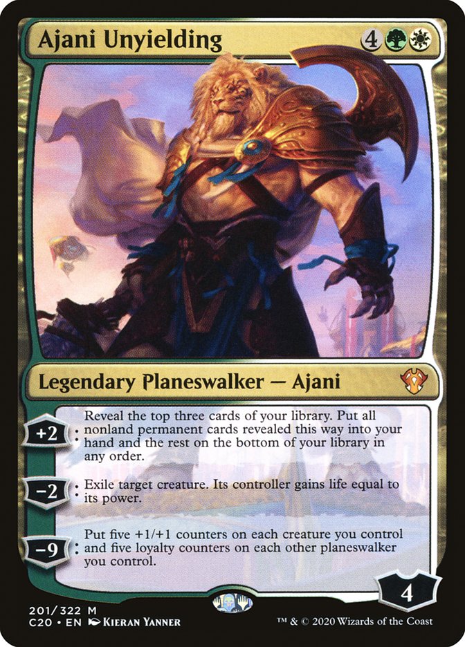 Ajani Unyielding [Commander 2020] | Cards and Coasters CA