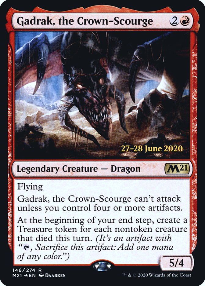Gadrak, the Crown-Scourge  [Core Set 2021 Prerelease Promos] | Cards and Coasters CA