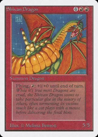 Shivan Dragon [Unlimited Edition] | Cards and Coasters CA