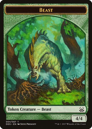 Beast Token [Duel Decks: Mind vs. Might Tokens] | Cards and Coasters CA